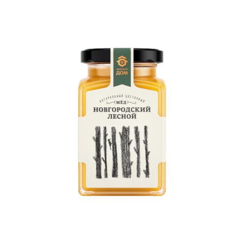 МД Мёд натуральный цветочный Новгородский лесной, стекло, 320 гр