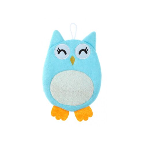 Roxy: Мочалка-рукавичка махровая Baby Owl, голубой