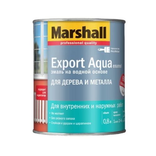 Эмаль акриловая Marshall Export Aqua белый п/матовый 2,5л