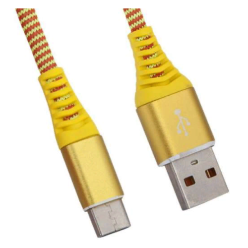 Кабель LP Micro USB Носки (желтый/блистер)