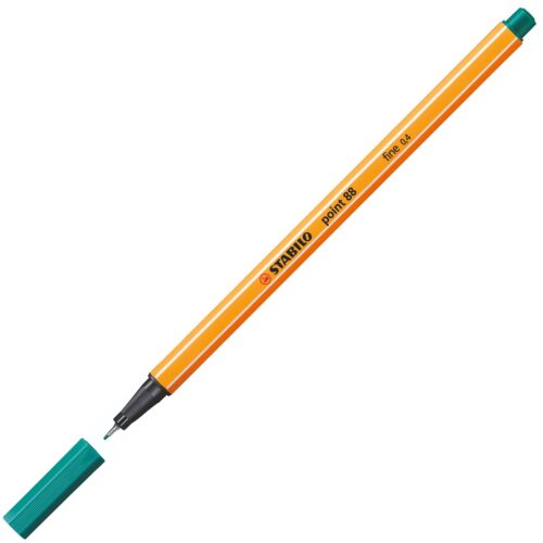 Ручка капиллярная линер STABILO point 88 0.4 мм, бирюзовый