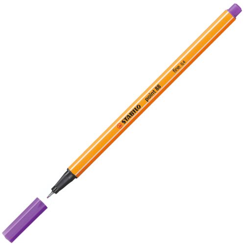 Ручка капиллярная линер STABILO point 88 0.4 мм, фиолетовая
