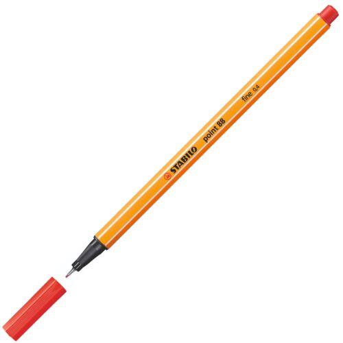 Ручка капиллярная линер STABILO point 88 0.4 мм, красный
