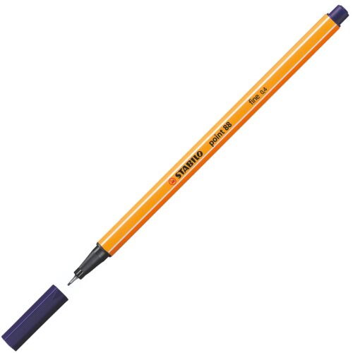 Ручка капиллярная линер STABILO point 88 0.4 мм, синяя ночь