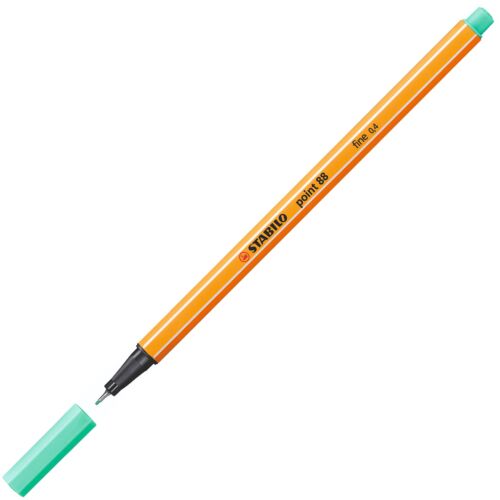 Ручка капиллярная линер STABILO point 88 0.4 мм, зелёный лед