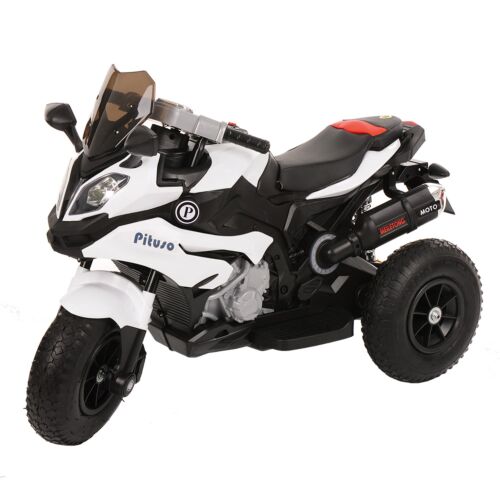 PITUSO: Электромотоцикл HLX2018, 6V/7Ah*1,колеса надув.,108х46х76 см, White/Белый (музыка,свет)
