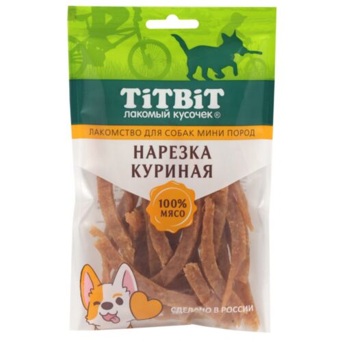 TitBit: Нарезка куриная лакомство для собак мини пород 70 г