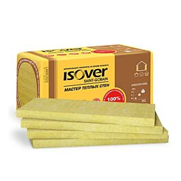 Минплита ISOVER WARM WALLS MASTER 100/600*1000 (Мастер теплых стен),V ...