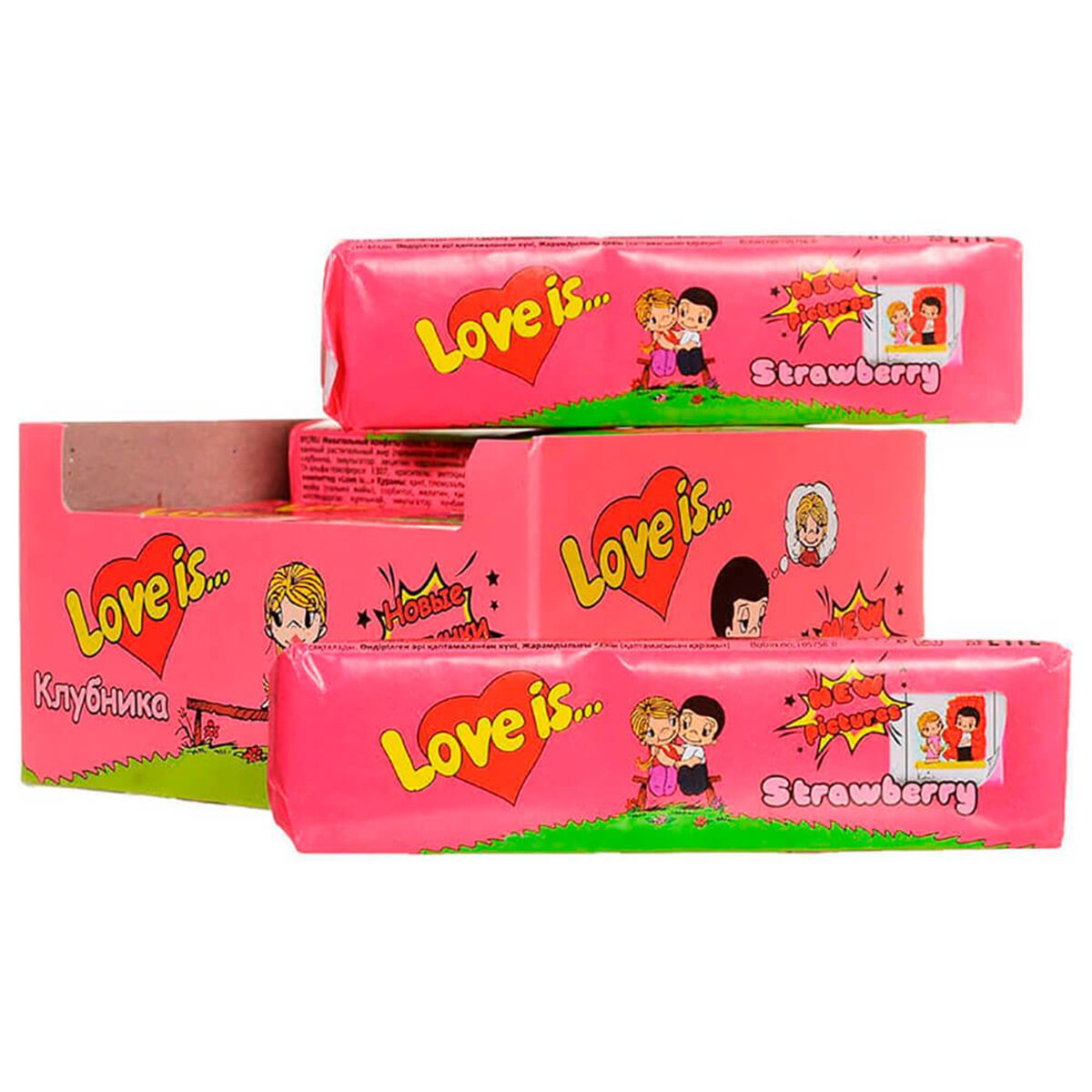 25 г. Жевательная конфета "Love is.." Клубника 25г. Конфеты лав ИС. Love is жевательная конфета со вкусом клубники 25г:12/216. Жевательная конфета Love is клубника 25 гр.