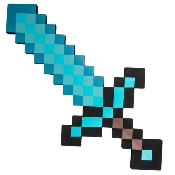 Minecraft: Меч Алмазный Пиксельный 60см: Купить Игрушечное Оружие.