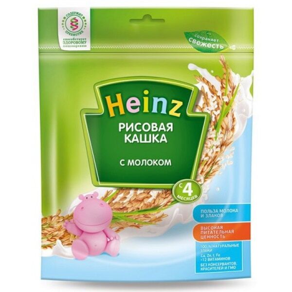 Каша молочная Heinz рисовая с грушей 200 г с 4 месяцев