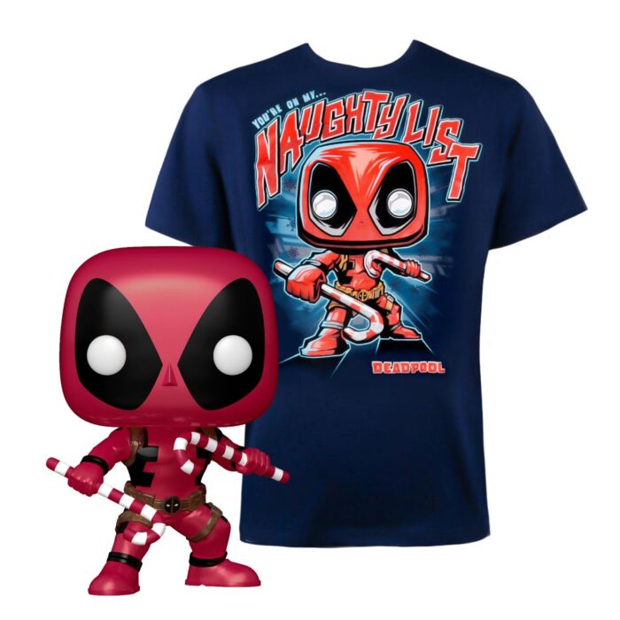 Набор Funko футболка с фигуркой Marvel- Deadpool Holiday