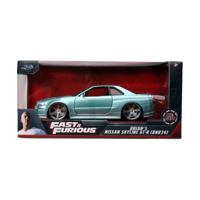 Jada Toys Fast Furious. 1 24 Brian s Nissan Skyline GT R R34 02 Marwin .1418241