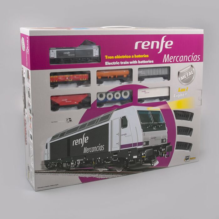 Pequetren Renfe Mercancias TREN MERCANCIAS RENFE CON LUZ, CURVA