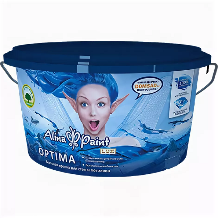 Краска водоэмульсионная, Alina Paint OPTIMA, 25 кг (интерьерная ...