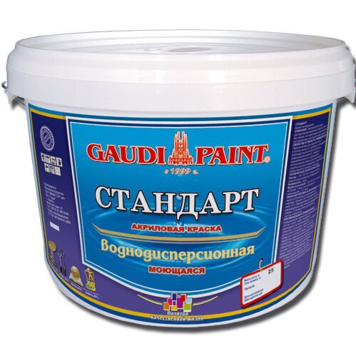 Эмульсия Гауди Стандарт 25кг акриловая краска : купить по низкой цене в ...