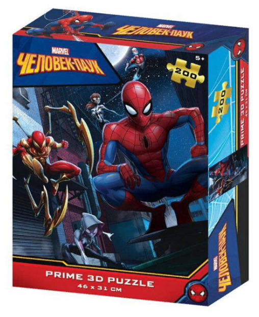 Prime3D: Super 3D. Пазлы «Человек-паук», 200 эл.: купить настольную ...
