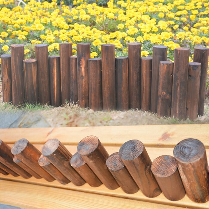Заборчик декоративный деревянный, высота 30/40 см., D5,5 см. PRC .