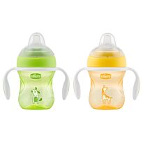 Chicco: Поильник Transition Cup 200 мл 4м+ ассорт. зел/оранж