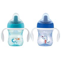 Chicco: Поильник Training Cup 200 мл 6м+ ассорт. гол/син