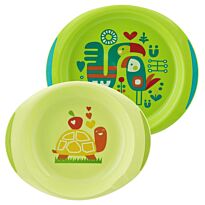 Chicco: Набор тарелок 12м+, зеленый