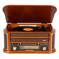 Виниловый проигрыватель Alive Audio OLDTIMER Wood с FM-приемником AA-OLD-01-WD
