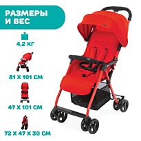 Chicco: Прогулочная коляска Ohlala 3 Paprika красн.