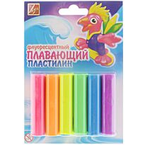 Пластилин плавающий флуоресцентный 6 цветов