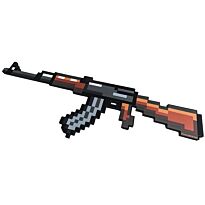 Minecraft: Автомат АК-47 8Бит пиксельный со звуком и светом 68см