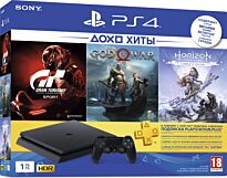 Игровая консоль Sony PlayStation 4 1TB + Horizon Zero Dawn + Gran Turismo Sport + God Of War