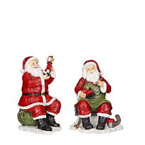 House of seasons: Декоративная статуэтка "Дед мороз готовит подарки для детей", l12,5xw9xh18cm
