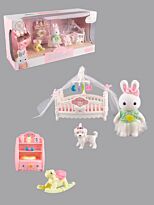 Dreamy: Игровой набор Детская комната, зайка, игрушечная мебель, аксессуары