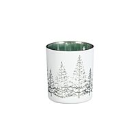 House of seasons: Стеклянный подсвечник "Снежное утро", белый, h8xd7cm