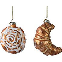 Kaemingk: Формовая стеклянная игрушка: "Выпечка", L.4.6cm x W.7.5cm x H.11cm