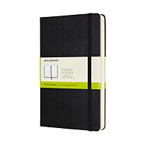 Блокнот Moleskine Classic, 13х21см, нелинованый, твердая обложка, черный, 400 листов