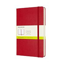 Блокнот Moleskine Classic, 13х21см, нелинованый, твердая обложка, красный, 400 листов