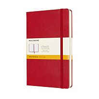 Блокнот Moleskine Classic, 13х21 см, в линию, твердая обложка, красный, 400 листов