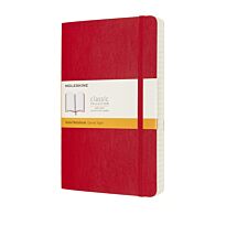 Блокнот Moleskine Classic, 13х21 см, в линию, мягкая обложка, красный, 400 листов