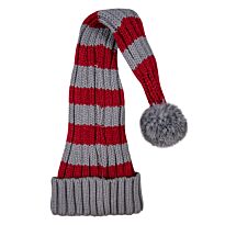 Snazzy Santa: Колпак новогодний, полосатый темно-красный/серый, 65 см