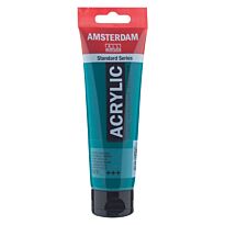 Краска акриловая AMSTERDAM, (675) Зеленая ФЦ, 120 мл.