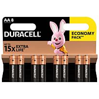 DURACELL Basic AA 1,5V LR6 батареясы (8 дана)