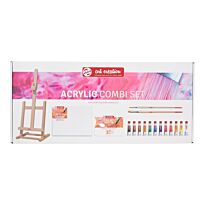 Набор акрила ARTCREATION, COMBISET, 12*12мл, Мольберт, холст 24Х30, кисточки 2шт