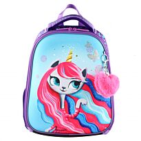 Ранец эргономичная спинка одно отделение 27*35*13 ERGO Light Unicorn Cat