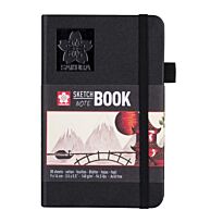 Скетчбук SAKURA 140 гр/м, 9х14 см. Белая бумага.
