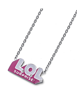 Oliver Weber: Колье L.O.L. Лого, 1,2*5 см на цепочке с кристаллами Swarovski 42 см