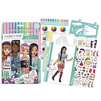 Набор для творчества MAKE IT REAL Блокнот со стикерами Fashion Design Sketchbook: City Style