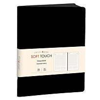 Ежедневники А6+ Недатир.136л. Иск.кожа (SOFT TOUCH). Интеграл. Запеч.торец. Черный