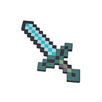 Minecraft: Меч Аква пиксельный 60см