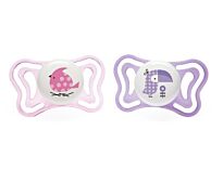 Chicco: Пустышка силикон Physio Light 2м+ 2 шт, розовый ассорт