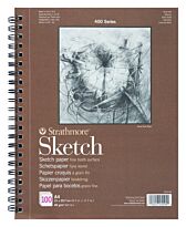 Альбом для скетчей на спирали Strathmore 400 Sketch Paper A4 (21x29,7см), 89г/м2, 100л.